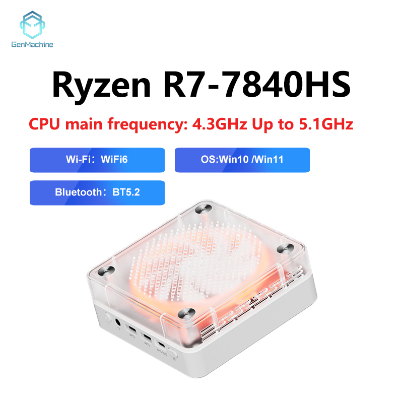 Genmachine 미니 PC R7 7840HS 780M R9 6900HX R5 6600H R5 7535HS R5 7535U 680M 게임용 PC Windows 11 컴퓨터 WiFi 6/블루투스 5.2 내돈내산 리뷰